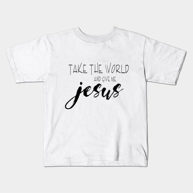 TAKE THE WORLD Kids T-Shirt by Dhynzz